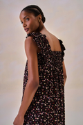 Vestido Viscose Fleur Estampa Flor Preto