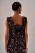 Vestido Viscose Fleur Estampa Flor Preto