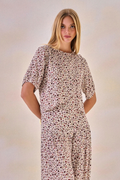 Blusa Viscose Fleur Estampa Flor Off White