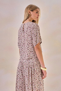 Blusa Viscose Fleur Estampa Flor Off White