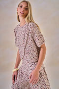 Blusa Viscose Fleur Estampa Flor Off White