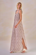 Vestido Viscose Fleur Estampa Flor Off White