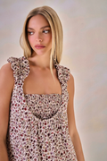 Vestido Viscose Fleur Estampa Flor Off White