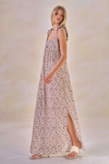 Vestido Viscose Fleur Estampa Flor Off White