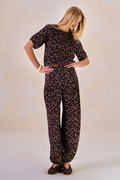 Blusa Viscose Fleur Estampa Flor Preto
