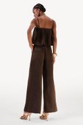Calça Pantalona Dominique Café
