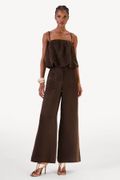 Calça Pantalona Dominique Café