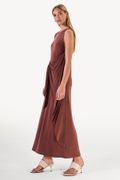 Vestido Sobreposição Melanie Marrom