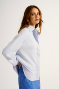 Camisa Linho Citrino Azul Claro