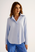 Camisa Linho Citrino Azul Claro