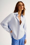 Camisa Linho Citrino Azul Claro