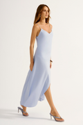Vestido Linho Citrino Azul Claro