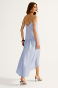 Vestido Linho Citrino Azul Claro