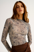 Blusa Tule Acqualume Estampado