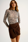 Blusa Tule Acqualume Estampado