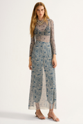 Vestido Tule Acqualume Estampado