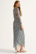 Vestido Tule Acqualume Estampado