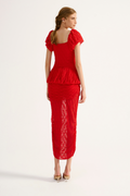 Saia Renda Rubi Vermelho