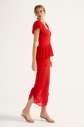 Saia Renda Rubi Vermelho