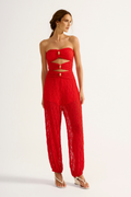 Macacão Renda Rubi Vermelho