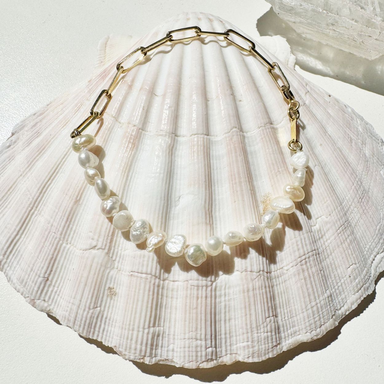 Pulseira Seixo - Pérolas