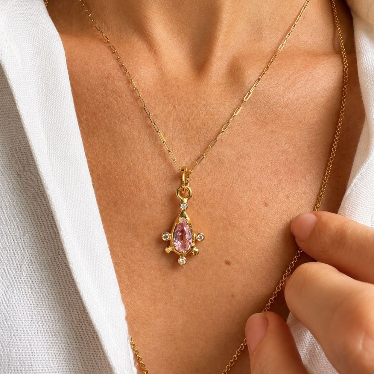 Pingente Magestic -Rosa 