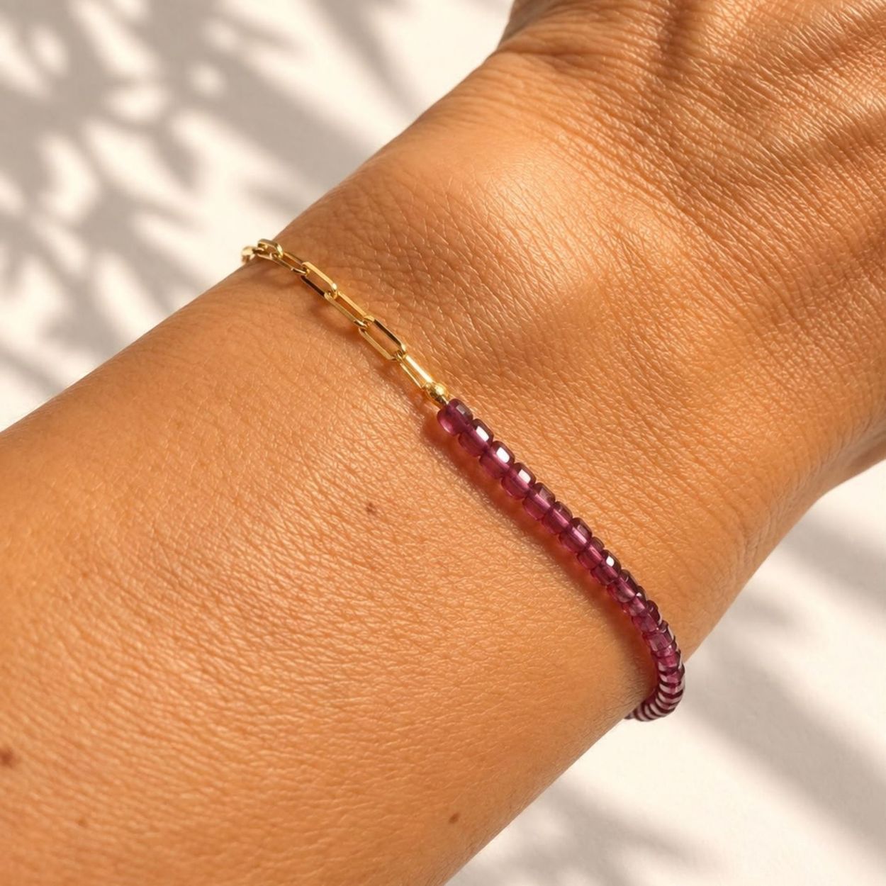 Pulseira Thelma - Rodolita 