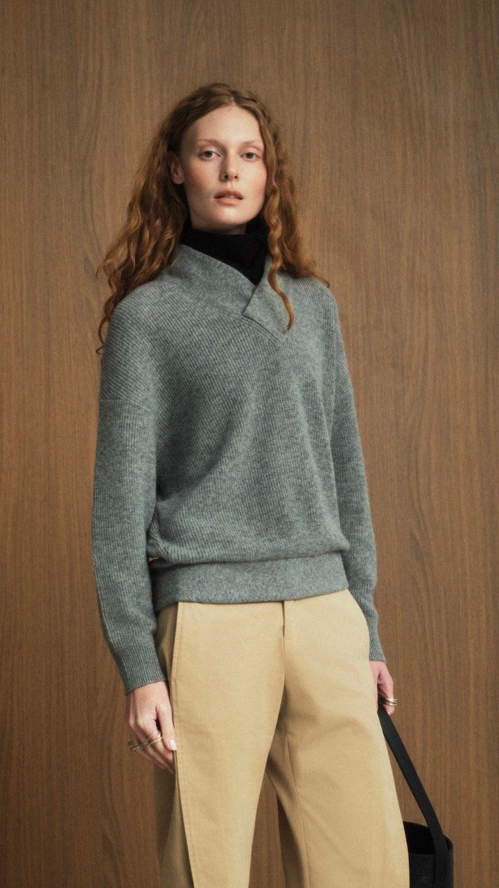 BLUSA GOLA V CASHMERE