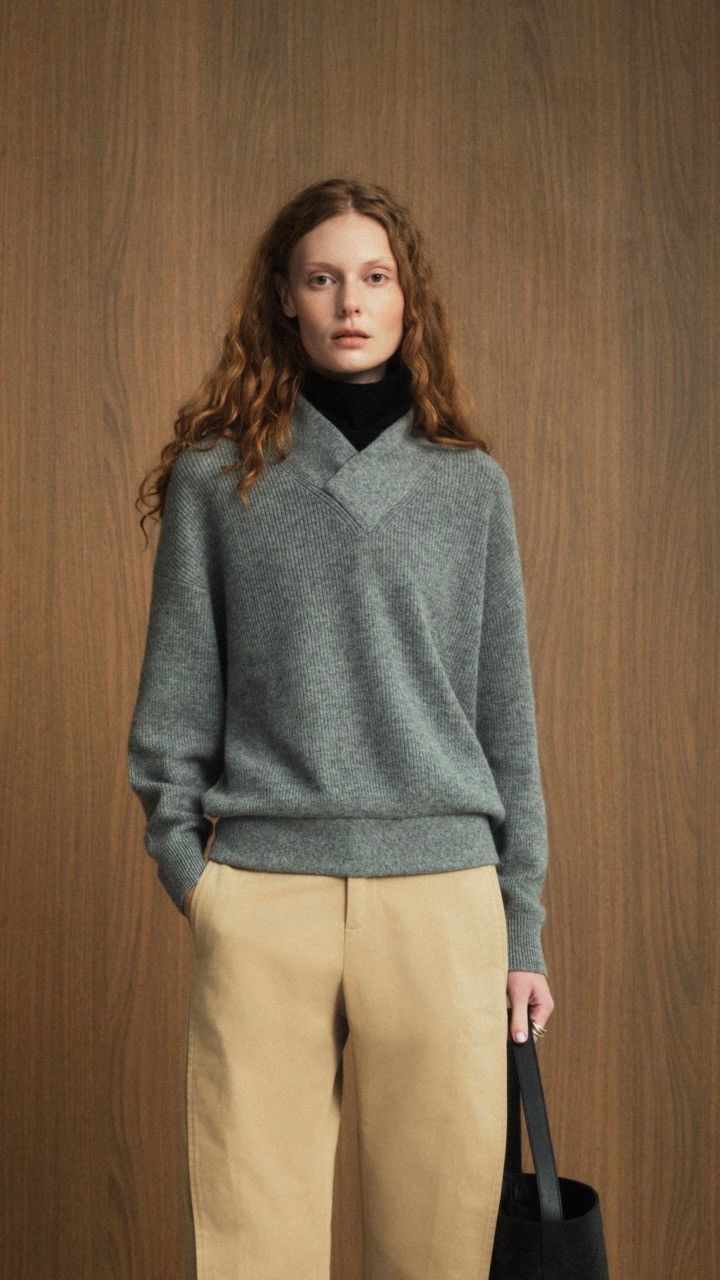 BLUSA GOLA V CASHMERE