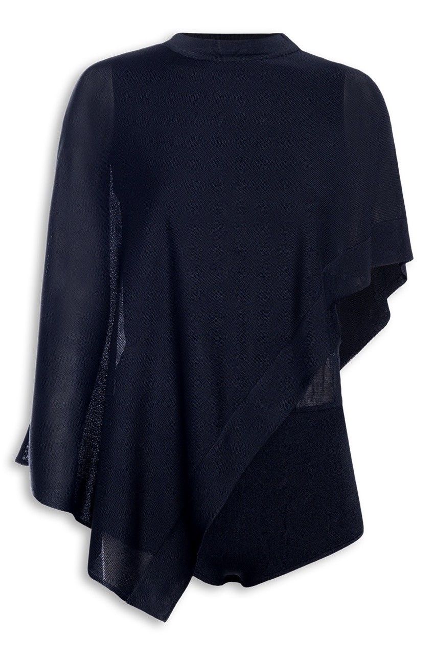 BODY COM PONCHO LEVE TRICOT