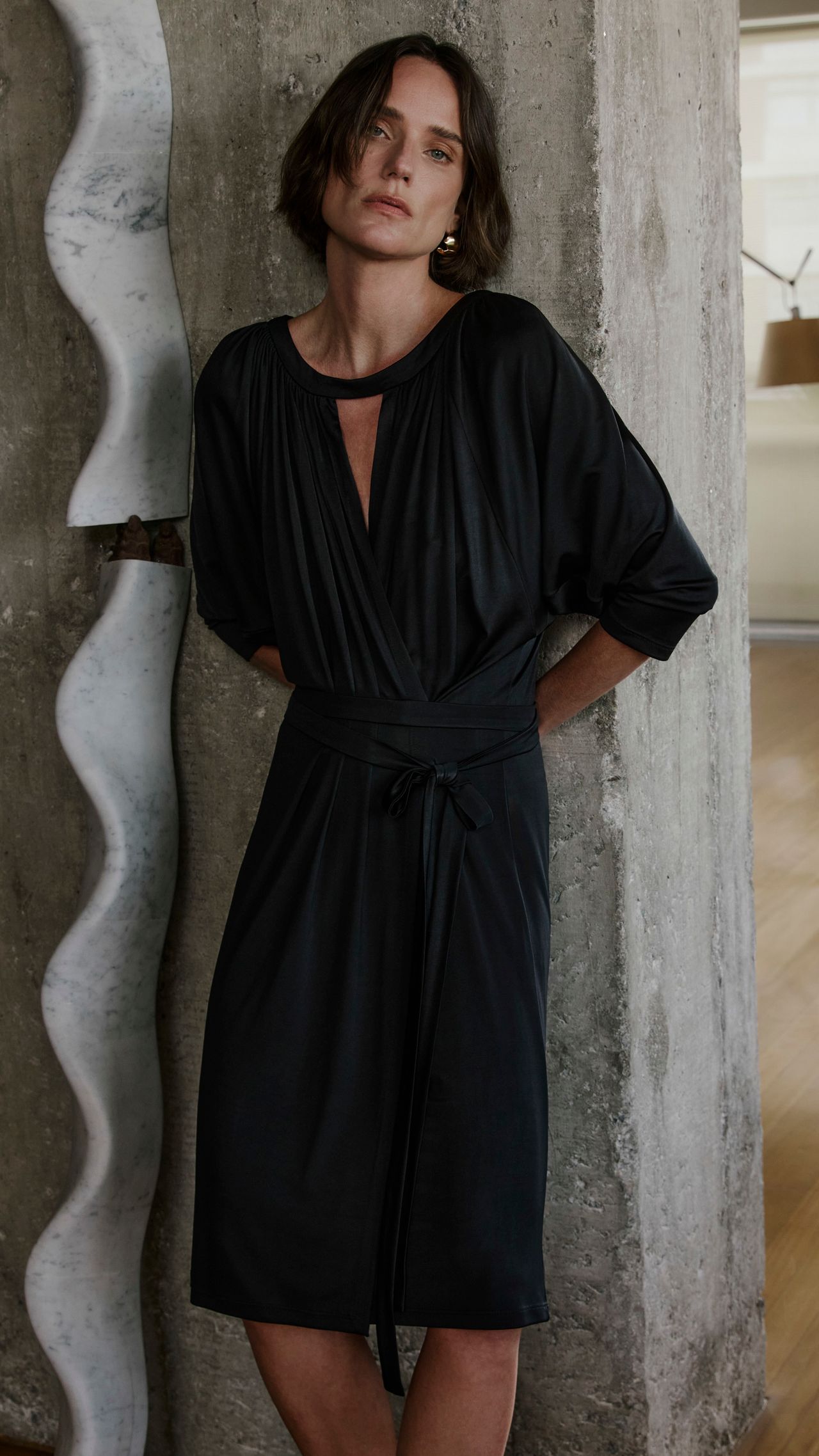 VESTIDO JERSEY DRAPEADO VERA