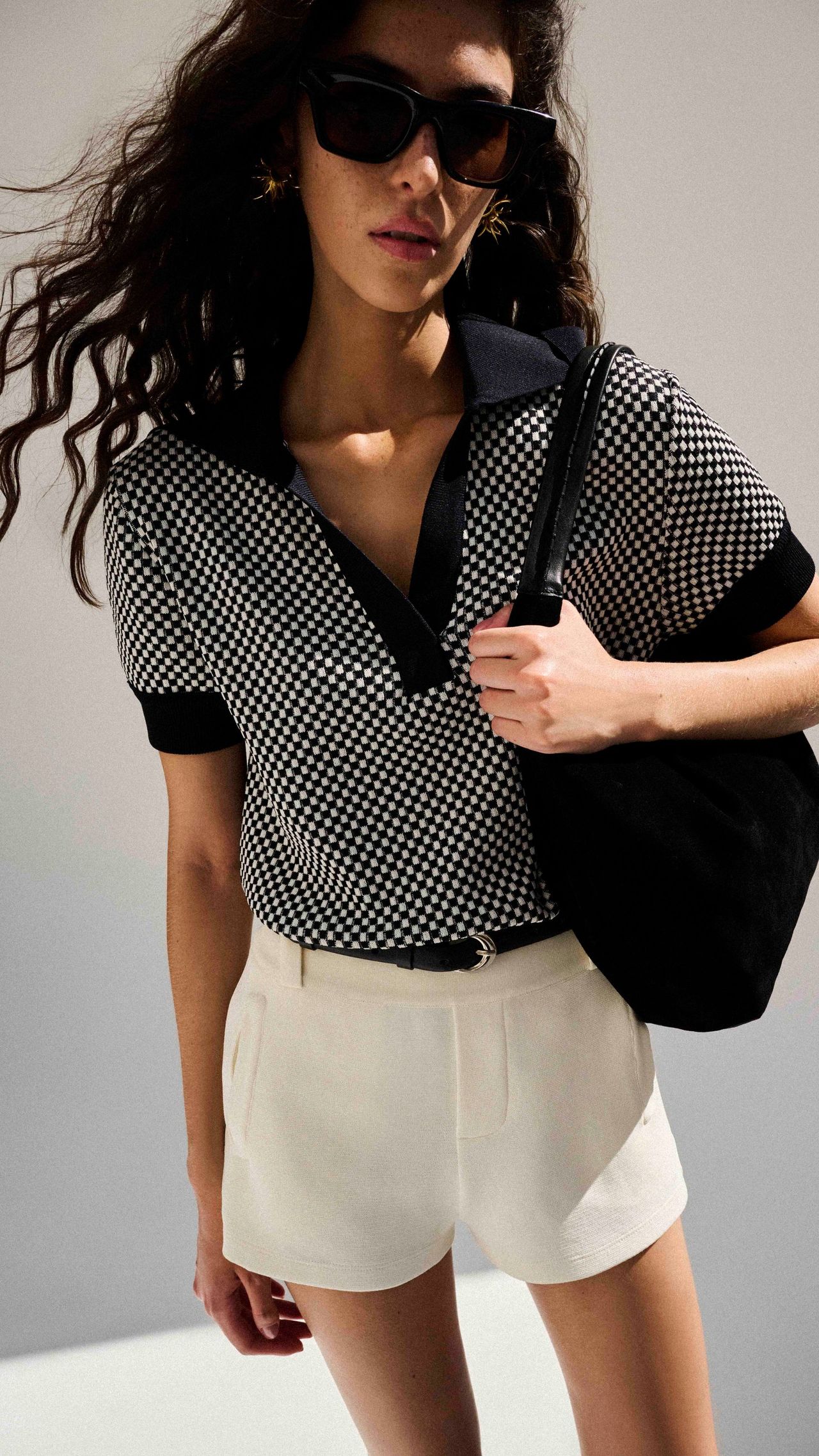 POLO GOLA AMPLA VICHY TRICOT