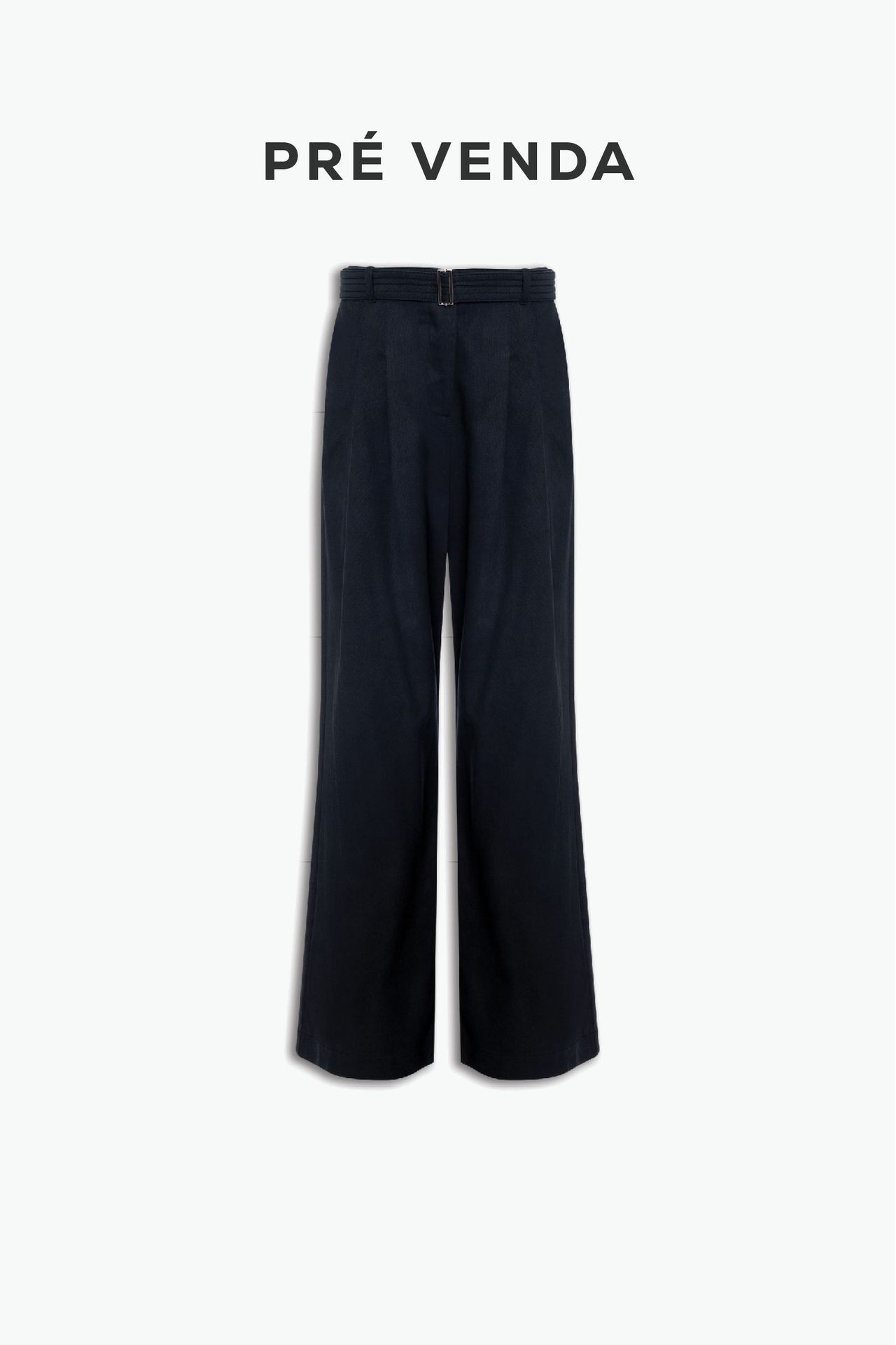 CALÇA AMPLA PREGAS CINTO