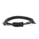 imagem do produto Pulseira - Macramê couro preta | Macrame Leather Bracelet Black