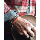 imagem do produto Pulseira - Shambala Turquesa Howlita | Turquoise Bracelet  Shambala
