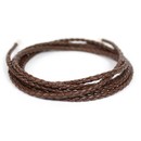 imagem do produto Pulseira - Whip couro trançado marrom | Leather Braided Whip Brown