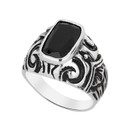 imagem do produto Anel - Baroque 100% Prata & Ônix | Ring – Baroque 100% Silver and Ônix