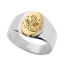 imagem do produto Anel - Signet  Snake 100% Prata  | Ring – Signet  Snake 100% Silver
