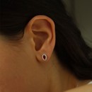 imagem do produto Brinco - Heirloom Rubi 100% Prata  | Earring – Heirloom Rubi Silver