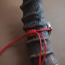 imagem do produto Pulseira - Lucky Iron Silver Nylon Cord Vermelha | Lucky Iron Silver Bracelet nylon cord red