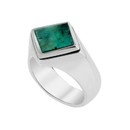 imagem do produto Anel - Hórus Stone 100% Prata & Esmeralda | Ring - Horus Stone 100% Silver & Emerald
