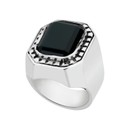 imagem do produto Anel - Palazzo 100% Prata & Onix | Ring - Palazzo 100% Silver & Onix