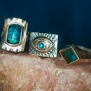 imagem do produto Anel - Hórus Stone / Prata & Turquesa | Ring - Horus Stone / Silver & Turquoise