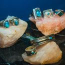 imagem do produto Anel - Fibula Olho de Tigre / Prata & Turquesa | Ring - Tiger's Eye / Silver & Turquoise Fibula