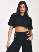 camisa cropped black 0261 hype beachwear