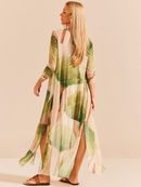 kaftan longo tule folhas 1916 de chelles