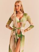 kaftan longo tule folhas 1916 de chelles