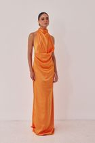 Foto do produto Vestido Cetim Aurora Laranja