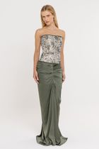 Foto do produto Vestido Corset Jacquard Verde Oliva