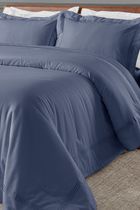 Foto do produto Kit Colcha Queen Cetim Eros 300 Fios Azul